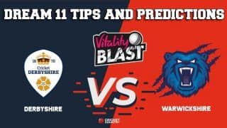 Dream11 Team Derbyshire vs Warwickshire/Birmingham North Group VITALITY T20 BLAST ENGLISH T20 BLAST – Cricket Prediction Tips For Today’s T20 Match DER vs WAS at Birmingham
